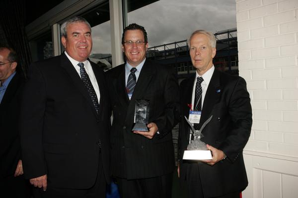 Pictured here (left to right): USPS Postmaster General Jack Potter, PCI Group President and PCC Industry Member of the Year Chris Kropac Jr. and USPS Long Island District Manager and PCC District Manager of the Year Ken Hale.